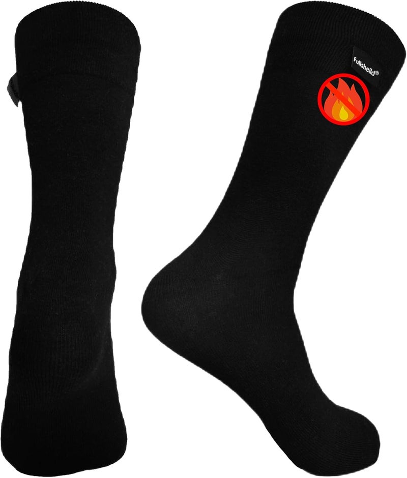Fullsheild Fire Resistant Socks - Military Boot Socks, Flame Retardant for Auto Racing, Welding, Black - Image 1